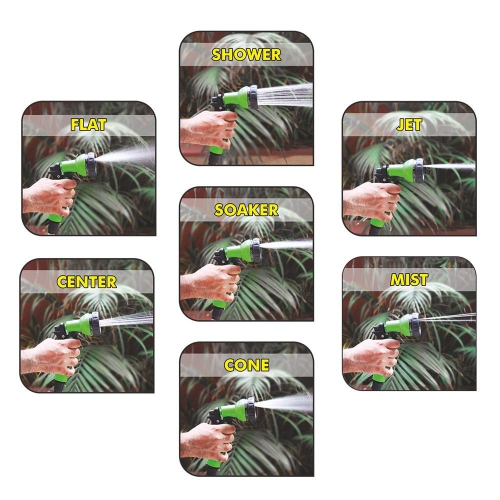 Garden Hose Nozzle Water Sprayer W/ 8 Patterns High Pressure for Car Wash, Cleaning, Watering Lawn