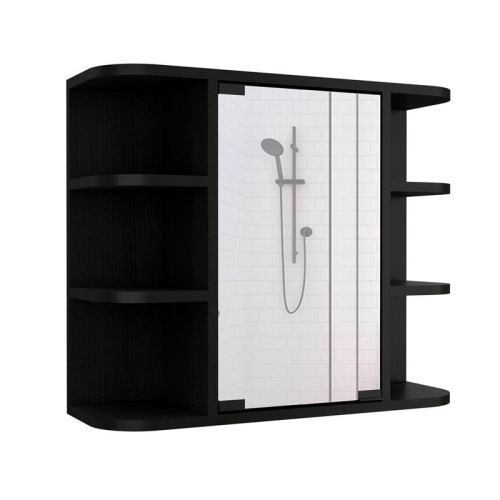 TUHOME FURNITURE  Tuhome Modern- Material -Engineered Wood Milan Medicine Cabinet In Black
