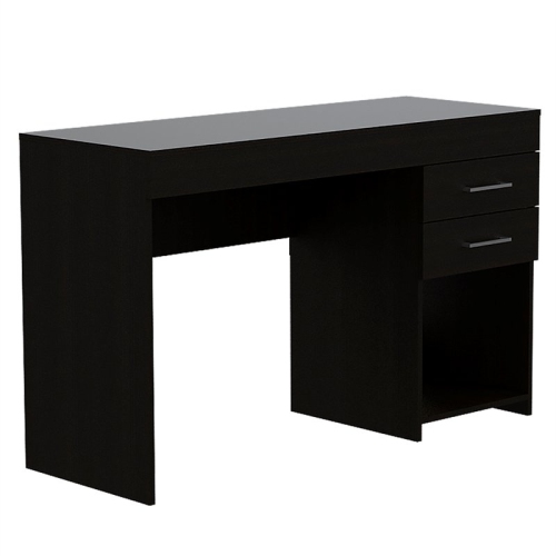 TUHOME Ibare Two Drawer Computer Desk Engineered Wood Desks in Black