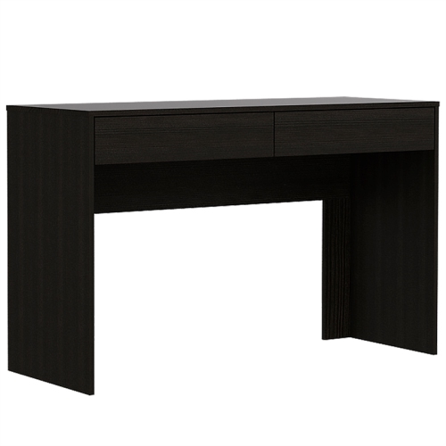 TUHOME Acre Computer Desk Two Drawers Engineered Wood Desks in Black