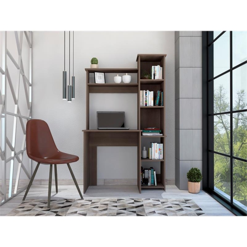 TUHOME FURNITURE  Tuhome Versalles Desk Engineered Wood Desks In In Gray