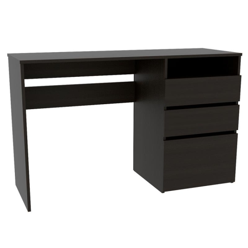 TUHOME FURNITURE Tuhome Dublin Three Drawer Computer Desk Engineered Wood Desks In Black