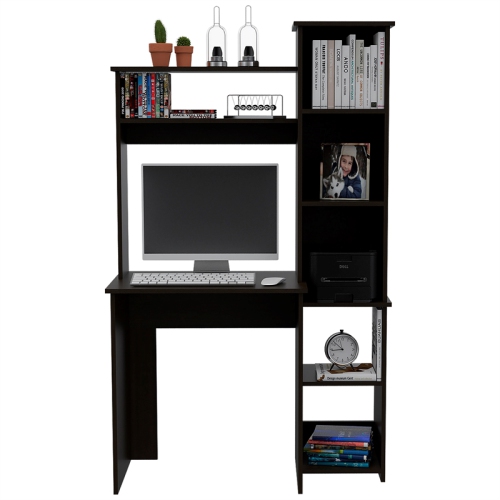 TUHOME Versalles Desk Engineered Wood Desks in Black