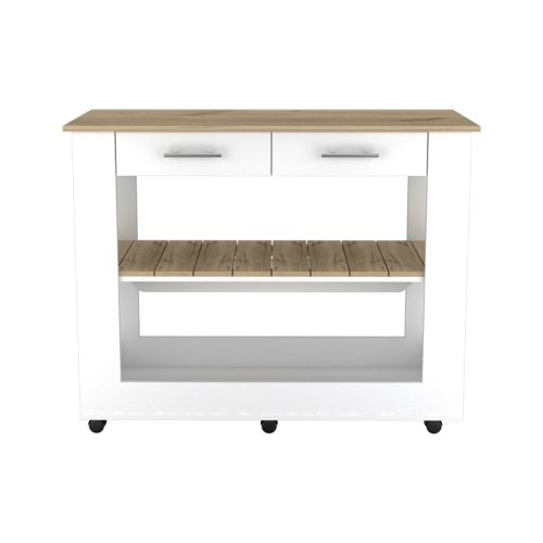 TUHOME Cala Kitchen Island 46 Engineered Wood Kitchen Islands in Multi-color