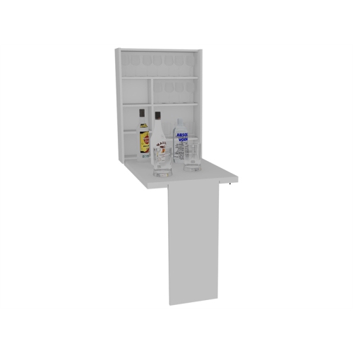 Tuhome Furniture Vatta Wall Mounted Floating Wine Rack in White