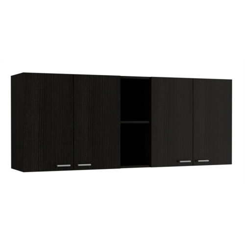TuHome Black Modern Engineered Wood Portofino 150 Wall Cabinet