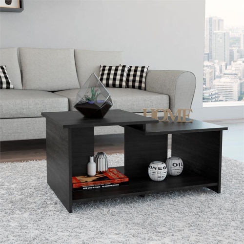 TUHOME Wema 3 Coffee Table Engineered Wood Coffee Tables in Brown