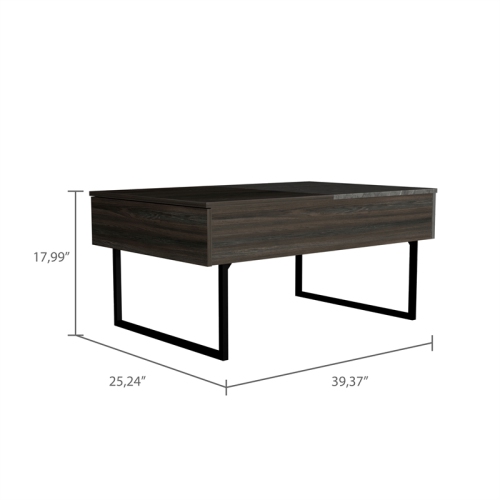 TUHOME Beyond Lift Top Coffee Table Engineered Wood in Multi-color