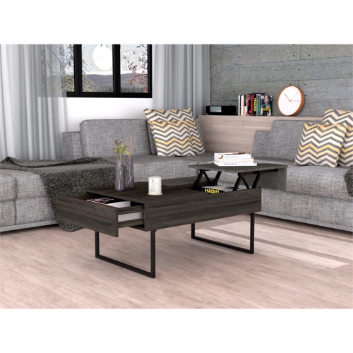 TUHOME Beyond Lift Top Coffee Table Engineered Wood in Multi-color