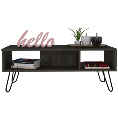 Trent Home Modern Engineered Wood Coffee Table in Espresso