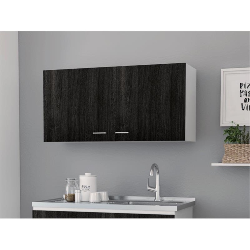 Napoles Wall Cabinet in Espresso and White