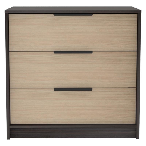 TUHOME Kaia 3 Drawers Dresser Engineered Wood Dressers in Multi-color
