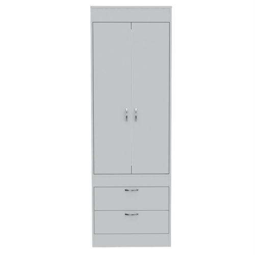 Tuhome Lisboa 2 Drawer 2 Door armoire in White