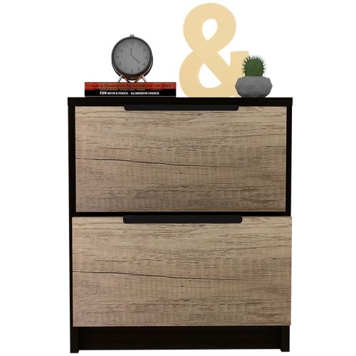 TUHOME Kaia Nightstand Engineered Wood Nightstands in Multi-color