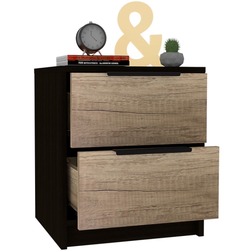 TUHOME Kaia Nightstand Engineered Wood Nightstands in Multi-color