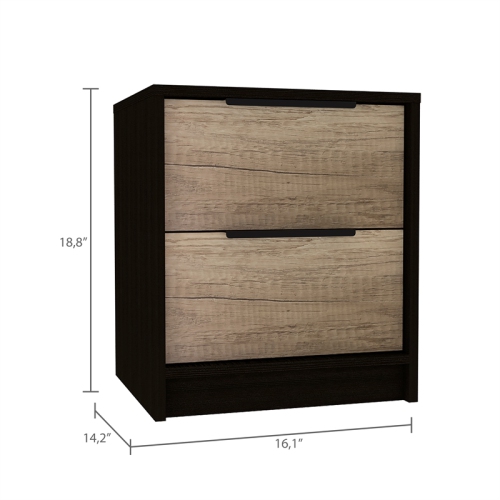 TUHOME Kaia Nightstand Engineered Wood Nightstands in Multi-color