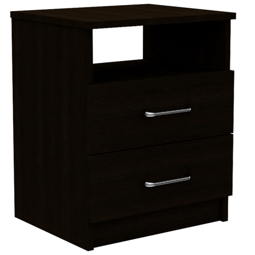 Tuhome Napoles 2 Drawer Night Stand Espresso