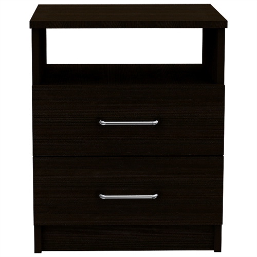 Tuhome Napoles 2 Drawer Night Stand Espresso