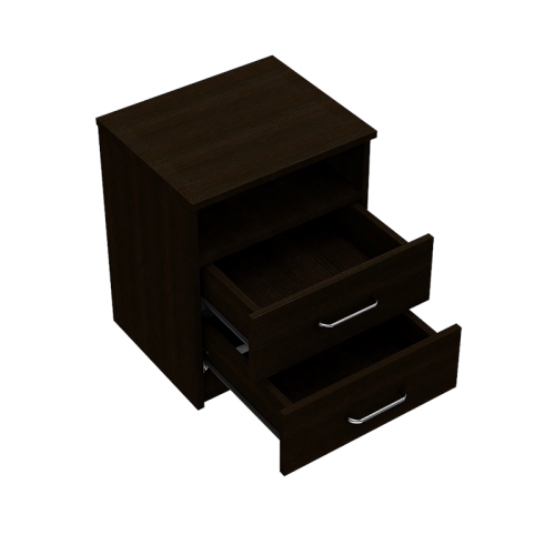 Tuhome Napoles 2 Drawer Night Stand Espresso