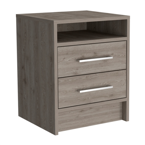 TUHOME Eter Nightstand Engineered Wood Nightstands in Gray
