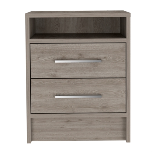 TUHOME Eter Nightstand Engineered Wood Nightstands in Gray