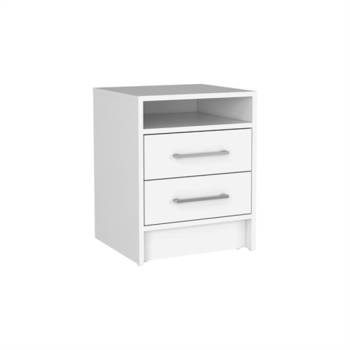 TUHOME Eter Nightstand Engineered Wood Nightstands in White