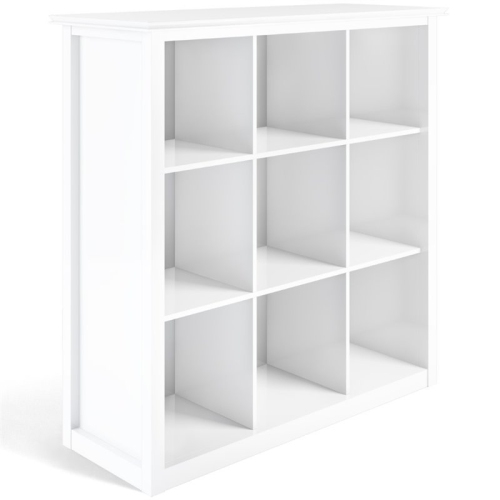 TRENT HOME  Wood Transitional 9 Cube Bookcase And Unit In In White