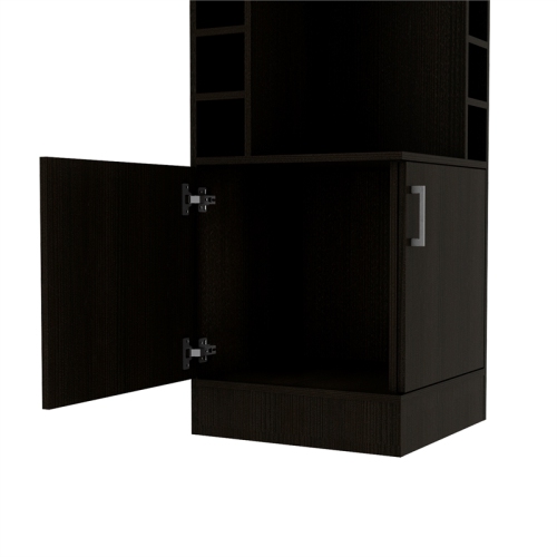 TUHOME Syrah Corner Bar Cabinet in Black