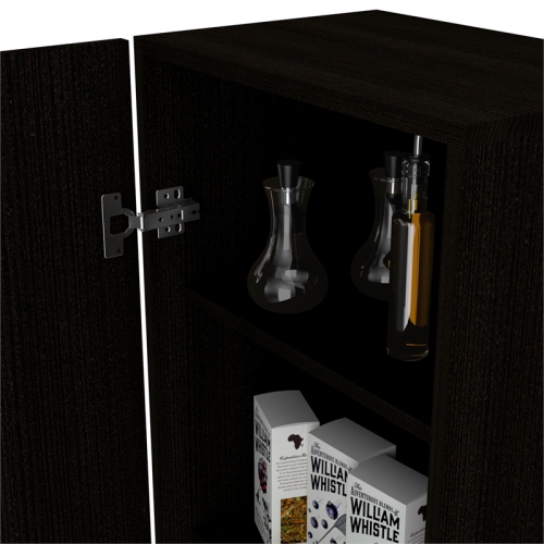 TUHOME Belleria Pantry Engineered Wood Pantries in Black