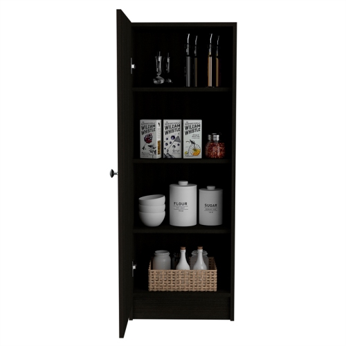 TUHOME Belleria Pantry Engineered Wood Pantries in Black
