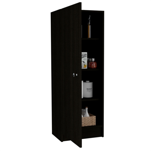TUHOME Belleria Pantry Engineered Wood Pantries in Black