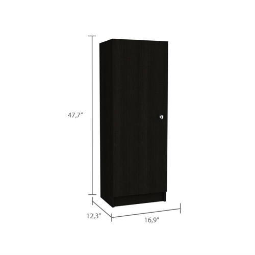 TUHOME Belleria Pantry Engineered Wood Pantries in Black
