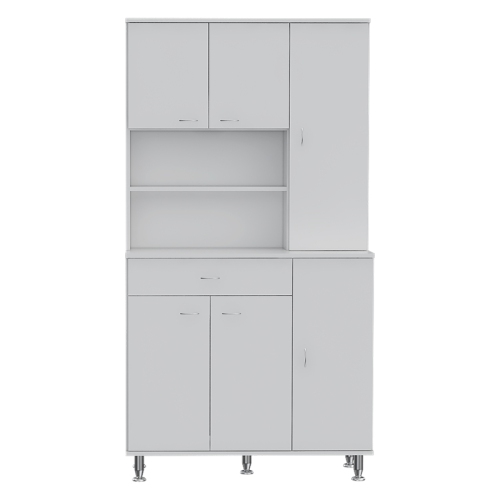 TUHOME Della 90 Kitchen Pantry Engineered Wood Pantries in White