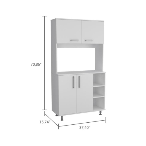TUHOME 95 Pantry Kit Engineered Wood Pantries in White