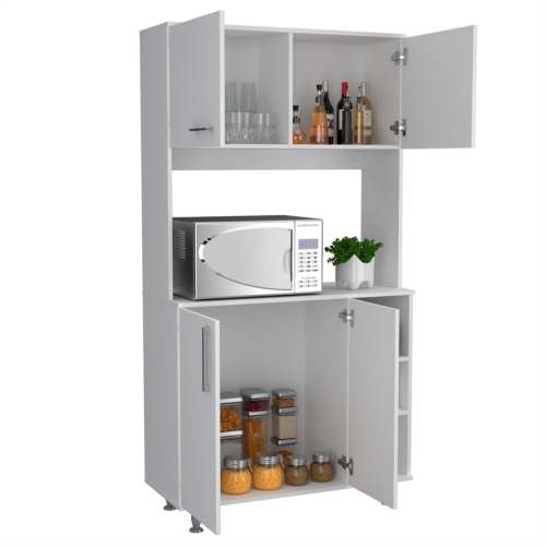 TUHOME 95 Pantry Kit Engineered Wood Pantries in White