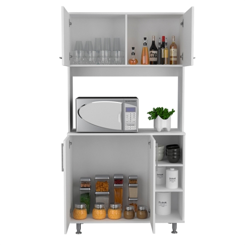 TUHOME 95 Pantry Kit Engineered Wood Pantries in White