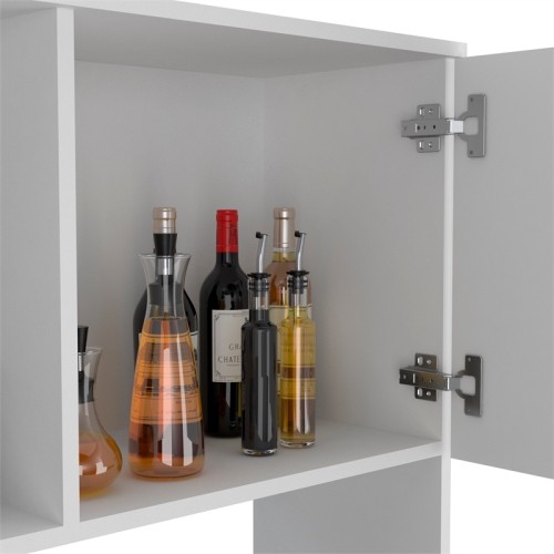 TUHOME 95 Pantry Kit Engineered Wood Pantries in White