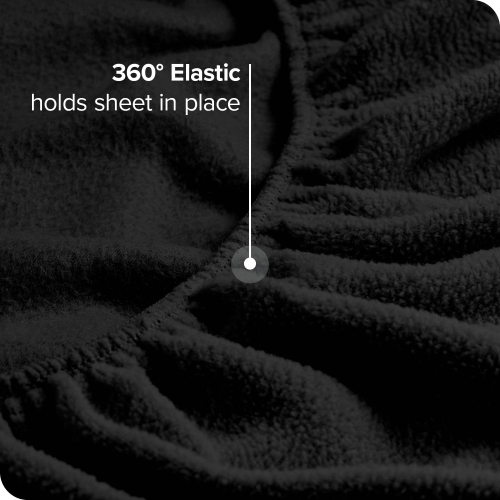 Bare Home Fleece Sheet Set - Plush Polar Fleece, Pill-Resistant Bed Sheets - All Season Warmth, Breathable & Hypoallergenic - Black, Twin