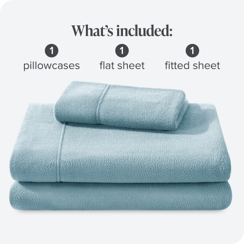 Ensemble de draps en molleton Bare Home - molleton polaire moelleux, draps résistant à la pilule - chaleur quatre saisons, respirant et