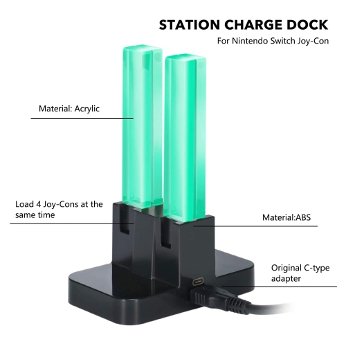 axGear Charging Dock Joy-con Charger Stand Station for Nintendo Switch Controller