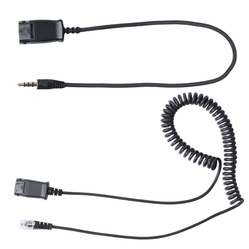 axGear Mono Office Headphone with Microphone Headset with RJ9 Jack & 3.5mm Connector