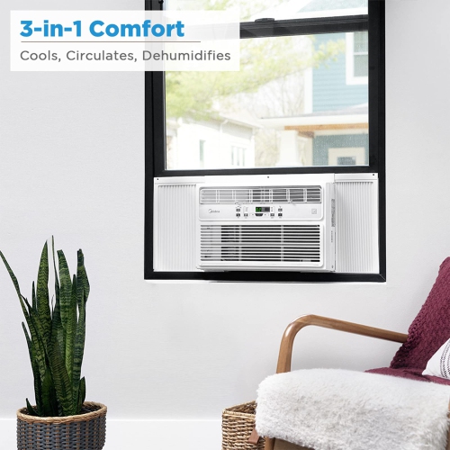 Climatiseur de fenêtre, déshumidificateur et ventilateur de 12,000 BTU EasyCool de Midea – frais, circulation et déshumidificateur jusqu’à 550 pi2