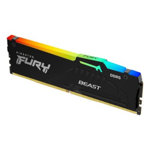 Kingston Fury Beast DDR5 RGB 16GB 5200MT/s DDR5 CL40 DIMM Desktop Gaming Memory Single Module - KF552C40BBA-16