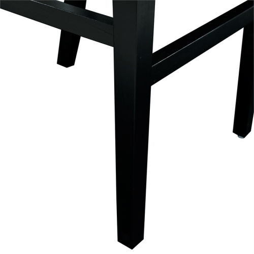 Linon Corey 30" Wood Cow Print Bar Stool in Black