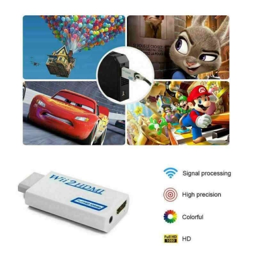 Wii To HDMI Adapter Converter Upscale 720p 1080p HD with 3.5mm Audio Output