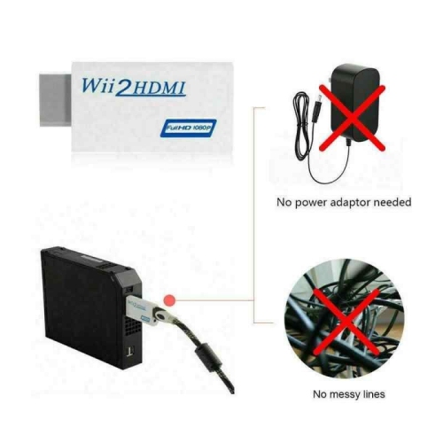 Wii To HDMI Adapter Converter Upscale 720p 1080p HD with 3.5mm Audio Output