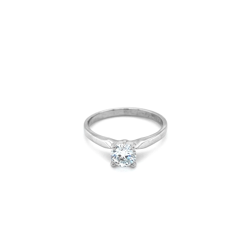 PRICE-HUT  14K Gold 0.56Ct Lab Grown Diamond Solitaire Ring In White