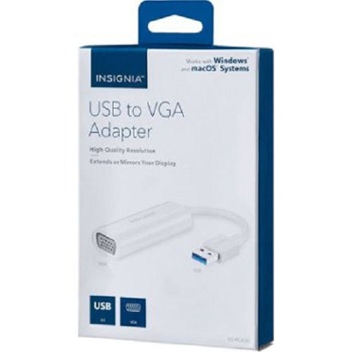 Insignia NS-PCA3V USB to VGA Adapter White by INSIGNIA - Open Box condition - Image 3