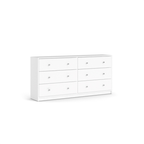 PEMBERLY ROW  Contemporary 6 Drawer Double Dresser In In White