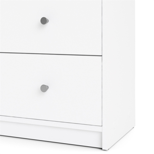 Pemberly Row Contemporary 6 Drawer Double Dresser in White